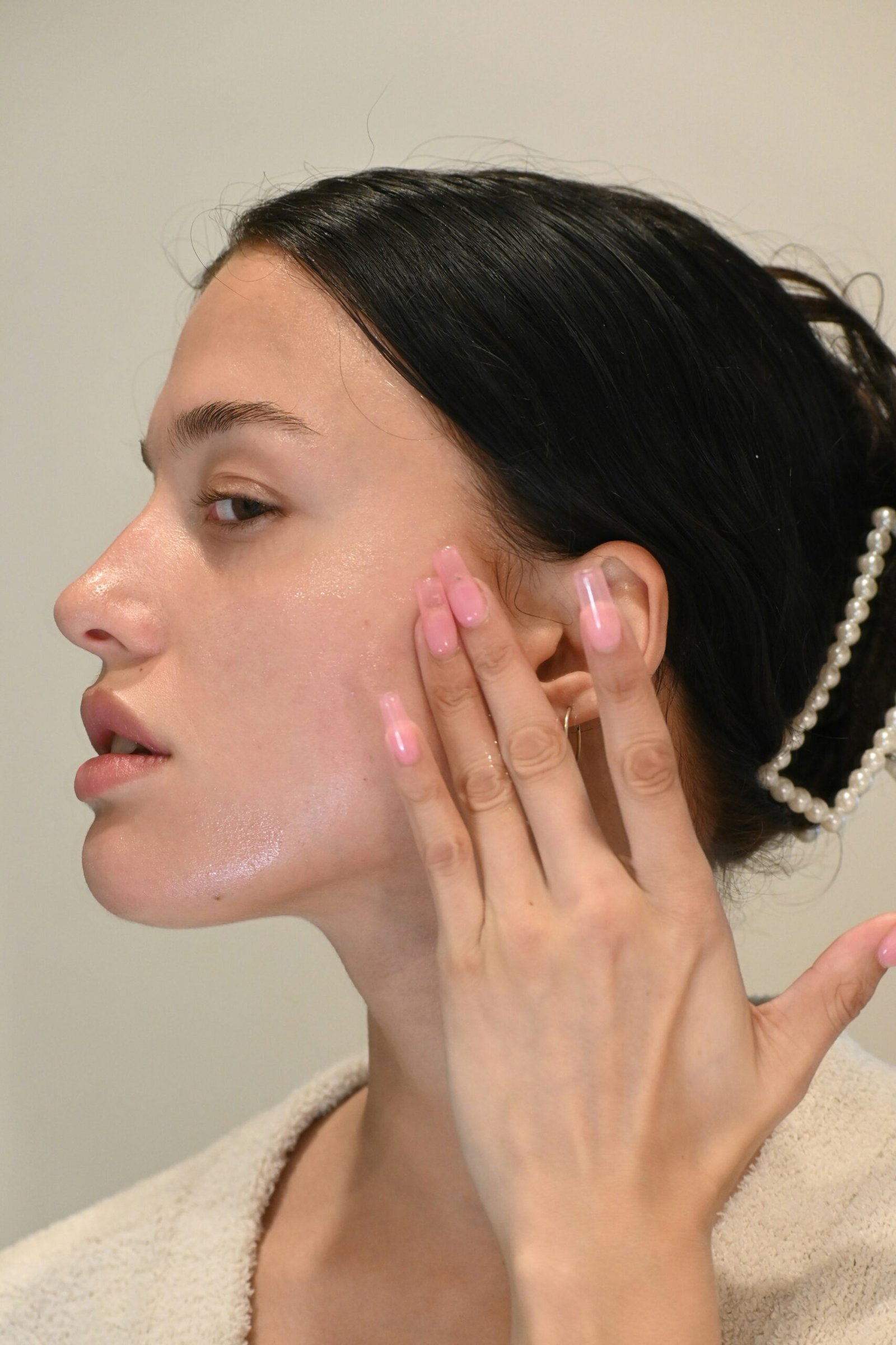 Woman with clear skin